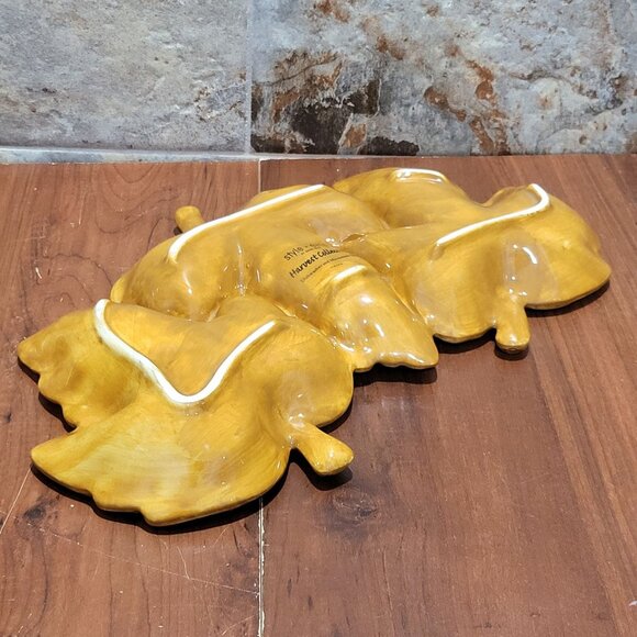Fall Leaves Serving Dish Platter Harvest Collection Style Eyes Baum Bros - Picture 10 of 10